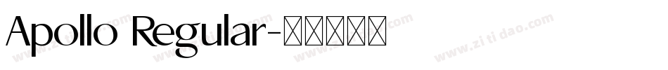 Apollo Regular字体转换